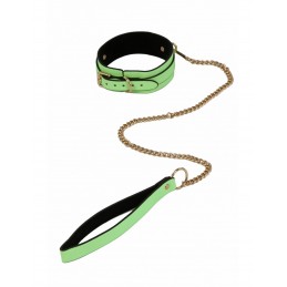 Collier Phosprorescent avec Laisse Métal