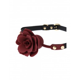 Bâillon boule fleure bordeaux