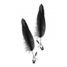 Pinces à Seins Plume Noire