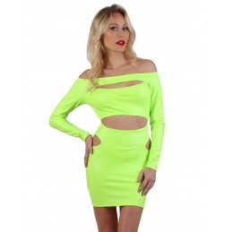 Robe ajourée Wetlook fluo