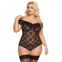 Kamila Body Ouvert et Volant Grande Taille